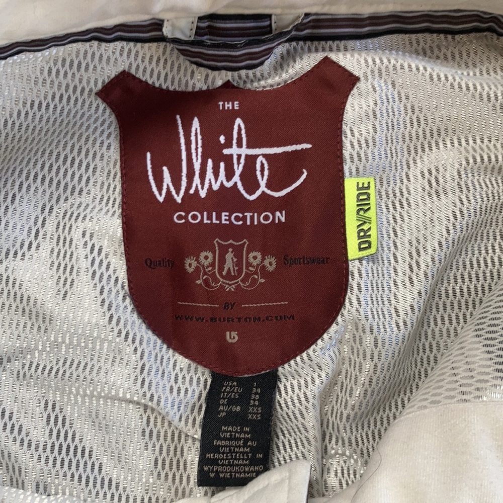 Burton Dry Ride White Collection Snowboarding Shell Pants - Picture 9 of 16